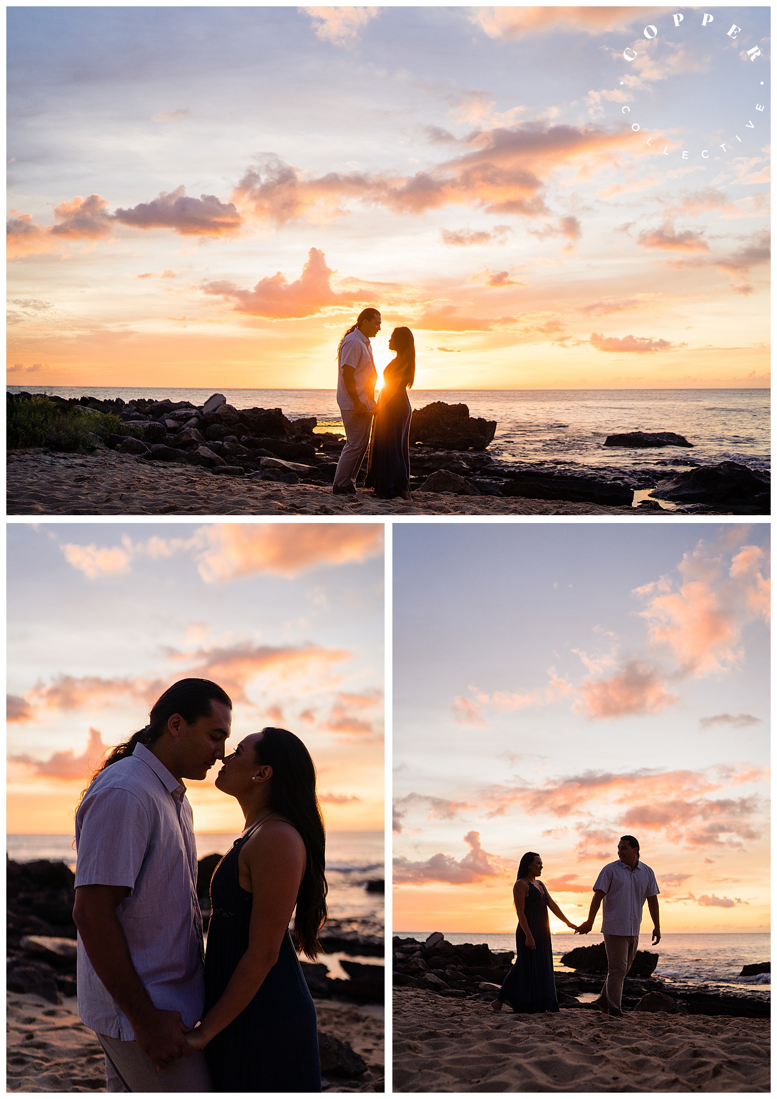 Sunset Engagement Photos Kapolei Oahu