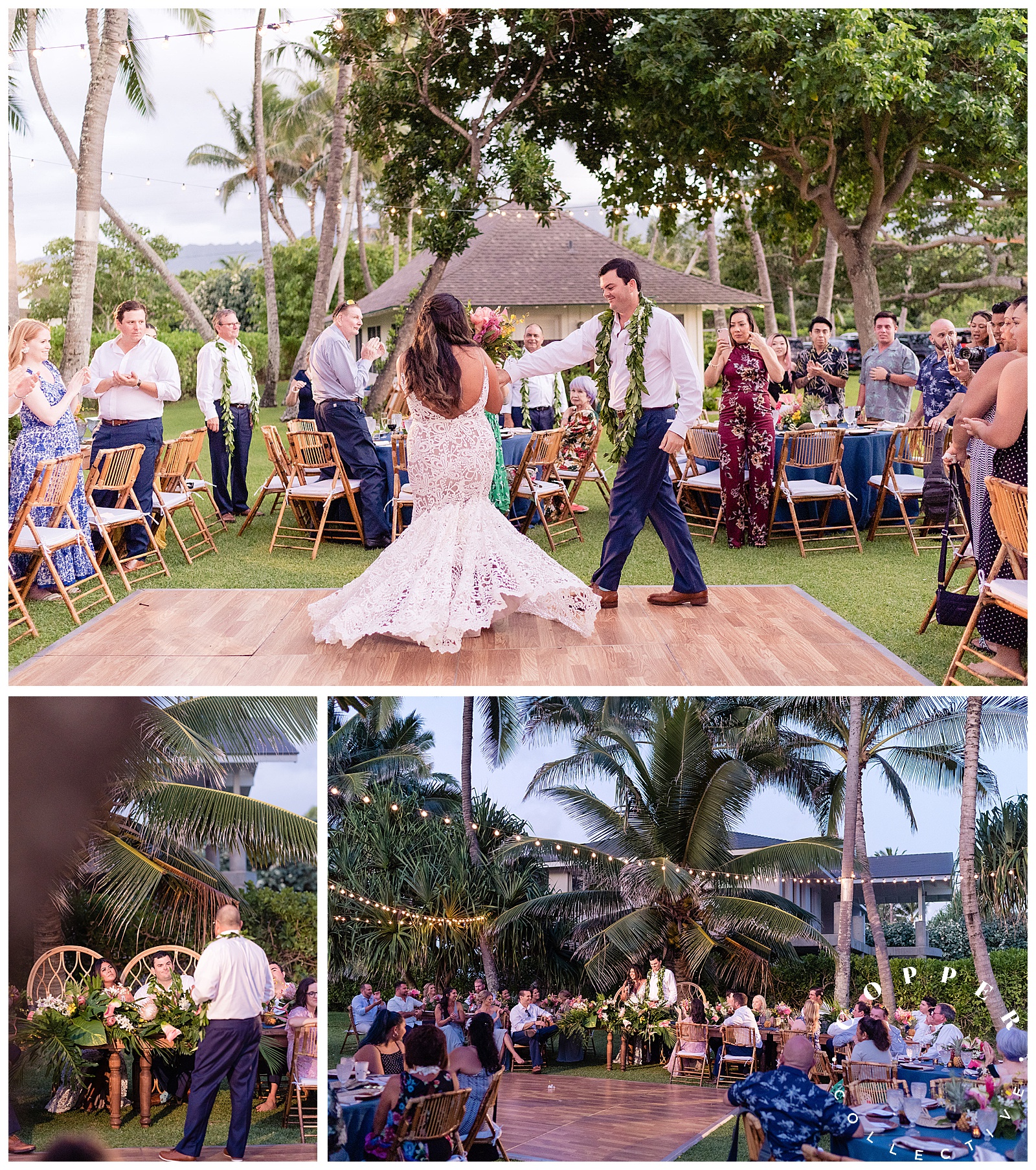 Oahu wedding reception grand entrance