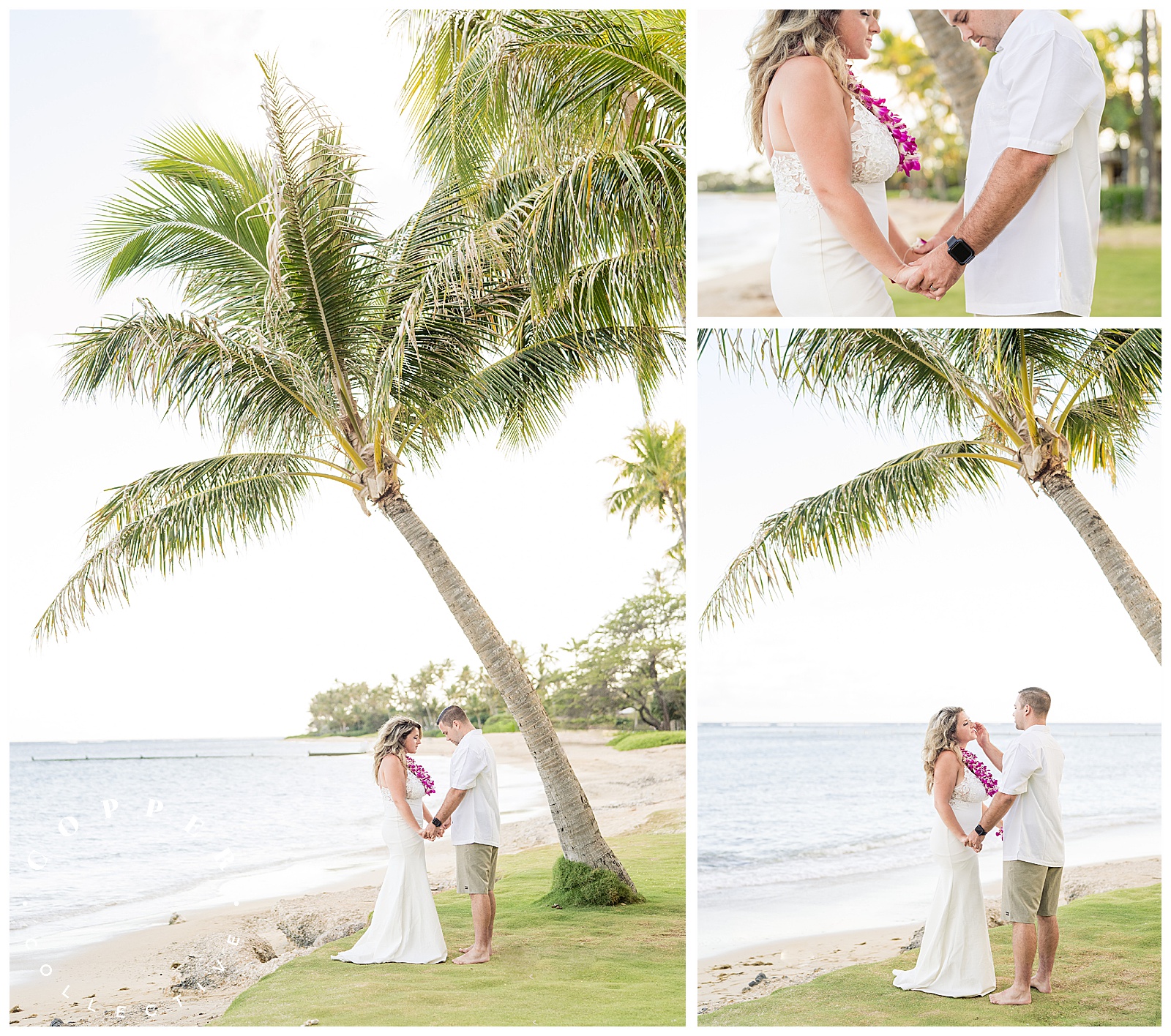 vow renewal ceremony on the beach in honolulu