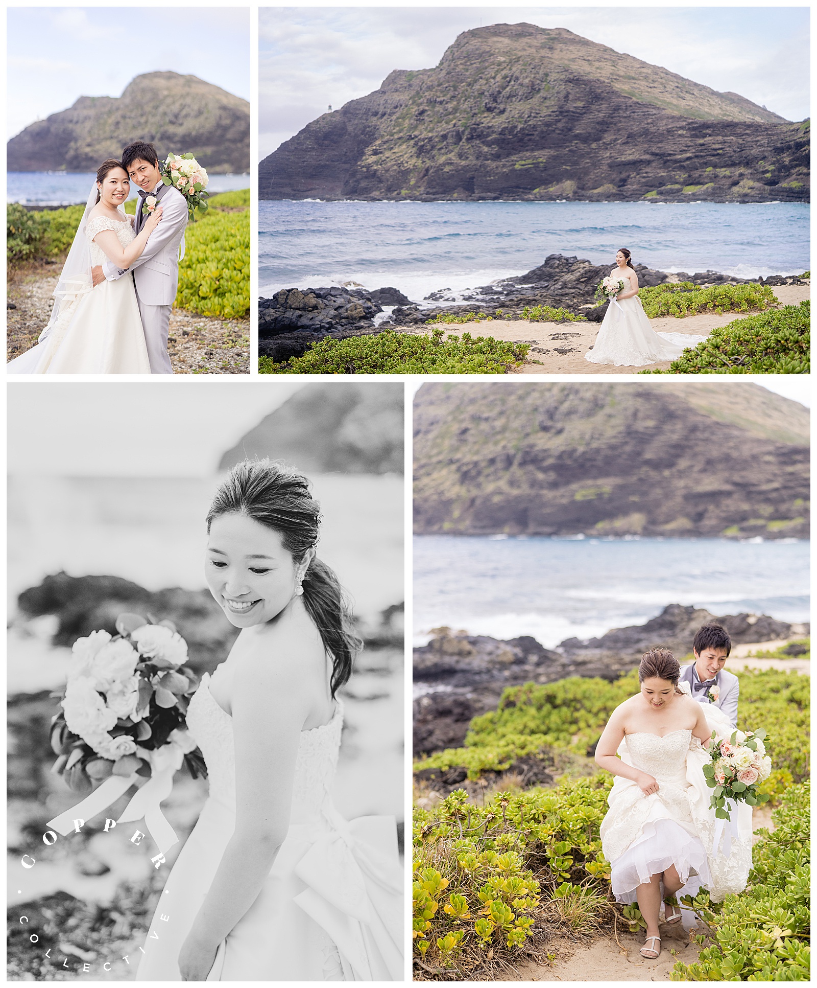 Japanese wedding ceremony on Oahu beach